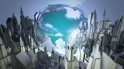 Broadcast world loop animation Video stock 40390561