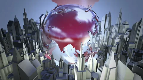 Broadcast world loop animation Video stock 40390582