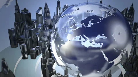 Broadcast world loop animation Video stock 40390639
