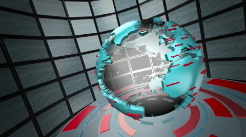 Broadcast world loop animation Stock Footage 41417798