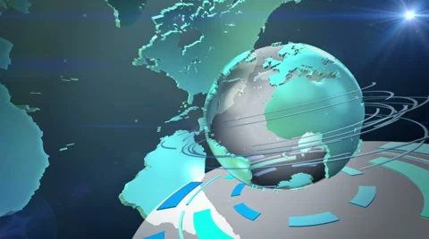 Broadcast world loop animation Stock Footage 41417806