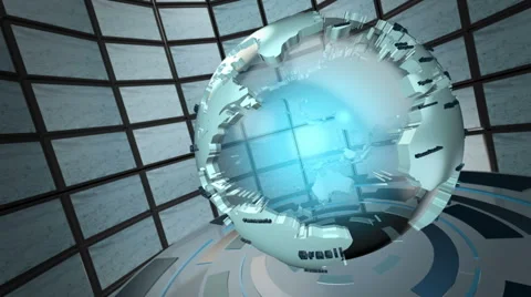 Broadcast world loop animation Stock Footage 41417811
