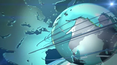 Broadcast world loop animation Stock Footage 41417816