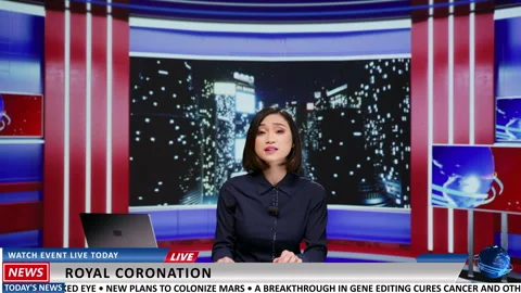 Broadcaster talks about royal coronation Stock Footage 247246470