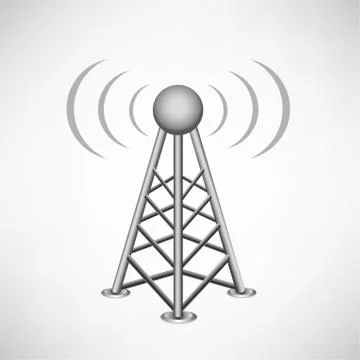 Broadcasting antenna Stock Illustration