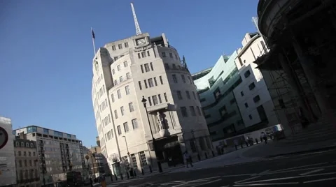 Broadcasting House, home of the  British Broadcasting Corporation, BBC, London 2 Stock Footage 47199767