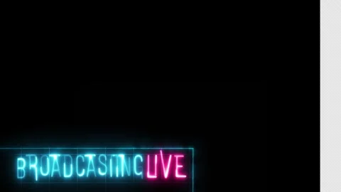Broadcasting live neon text lower thirds animation.Broadcasting News, Tv Stream Stock Footage 300359072