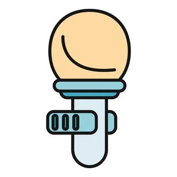 Broadcasting microphone icon representing communication and media Stock Illustration