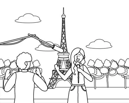 Broadcasting reportage design Stock-Illustration