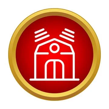 Broadcasting studio icon sending audio signals Stock Illustration