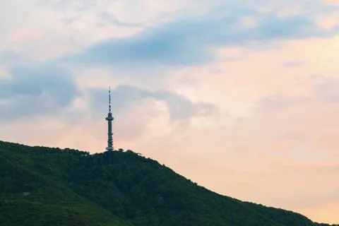 Broadcasting tower on a mountain top, Sofia, Bulgaria Stock Photos