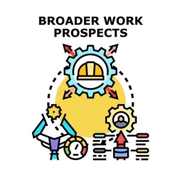 Broader work prospects concept illustration developing career opportunities Stock Illustration