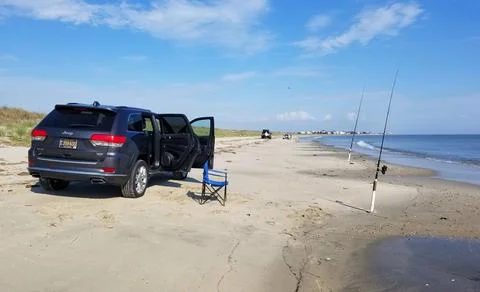 Broadkill Beach, Delaware, U.S - May 16, 2022 - A Jeep Cherokee parked on the Foto stock