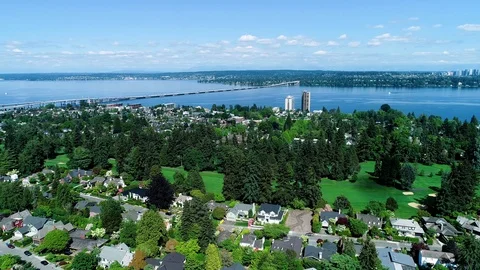 Broadmoor Aerial view Stock Footage 93742170