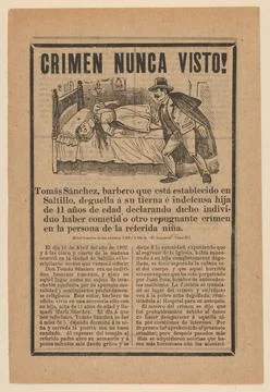 Broadsheet relating to a young girl who was beheaded while her father Toms .. Stock Photos