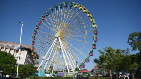Broadway 360 Observation Wheel Full Shot Stock Footage 316070148