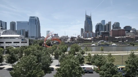 Broadway Downtown Nashville 4K UNEDITED Stock Footage