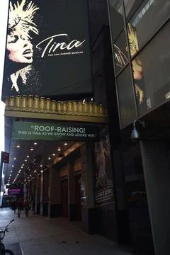  Broadway Shows remain empty after Governor Andrew Cuomo declares a state ... Stock Photos