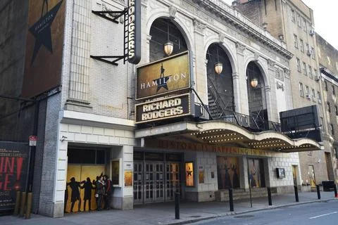  Broadway Shows remain empty after Governor Andrew Cuomo declares a state ... Stock Photos