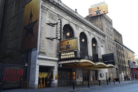 Broadway Shows remain empty after Governor Andrew Cuomo declares a state ... Stock Photos