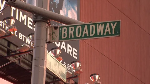 Broadway sign Stock Footage 128902240