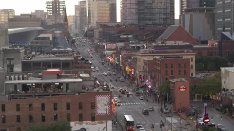 Broadway Street Downtown Nashville Stock Footage 164921953