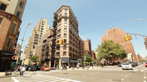 Broadway street Manhattan New York Stock Footage