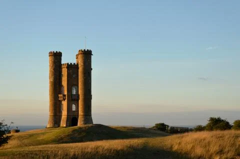Broadway tower at sunset Foto stock
