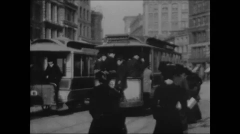 Broadway &amp; Union Square, New York (1901) Stock Footage 31126401