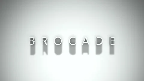 Brocade 3D title animation with shadows on a white background Stock Footage 297669891
