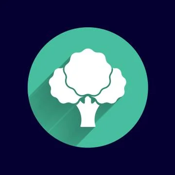 Broccoli abstract isolated on a white backgrounds Stock Illustration