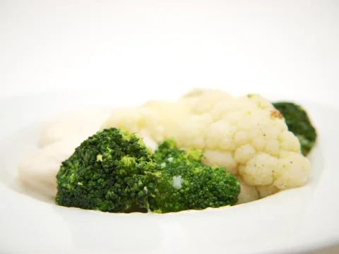 Broccoli and cauliflower Stock Photos