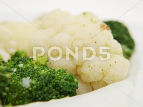 Broccoli and cauliflower Stock Photos