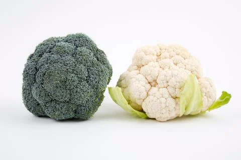 Broccoli and cauliflower Stock Photos