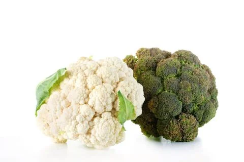 Broccoli and cauliflower Stock Photos