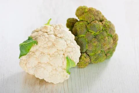 Broccoli and cauliflower Stock Photos