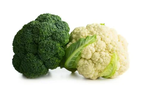 Broccoli and cauliflower Stock Photos