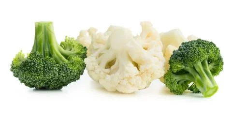 Broccoli and cauliflower Stock Photos
