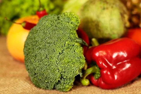 Broccoli and vegetables Stock Photos