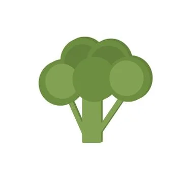 Broccoli Cabbage White Background Vegetable Illustration. Stock Illustration
