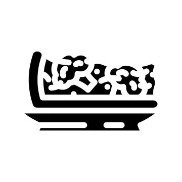 Broccoli casserole glyph icon vector illustration Stock Illustration