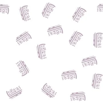 Broccoli casserole glyph vector seamless pattern Stock Illustration