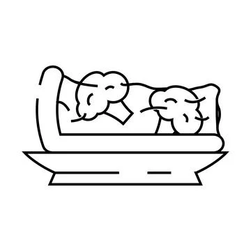 Broccoli casserole line icon vector illustration Stock Illustration