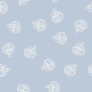Broccoli character line seamless pattern Stockillustratie