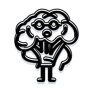 Broccoli character wearing glasses representing healthy intelligence Stock Illustration