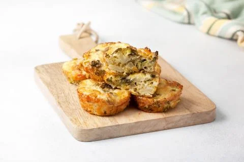 Broccoli cheese bites  (muffins) Stock Photos