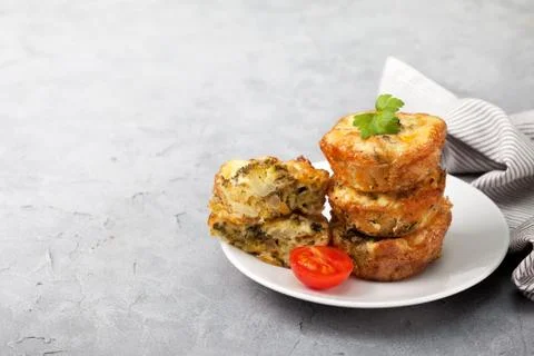 Broccoli cheese bites  (muffins) Stock Photos