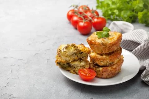 Broccoli cheese bites  (muffins) Stock Photos