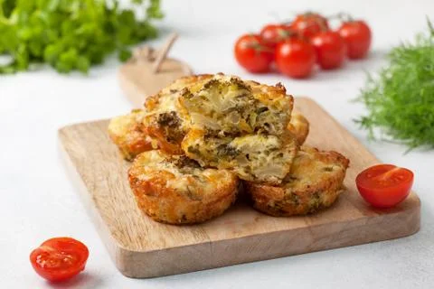 Broccoli cheese bites Stock Photos
