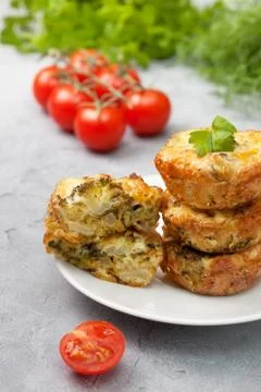 Broccoli cheese bites Stock Photos